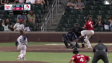 Nick Solak homers (9) on a line drive to right field. Clay Dungan scores. Carlos Rodríguez scores.