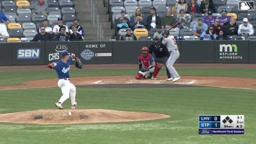 Óscar Mercado homers (1) on a fly ball to center field.