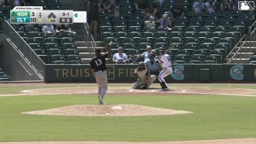 Ryan Galanie homers (6) on a fly ball to left field.