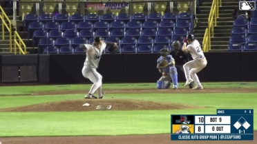 Holt Jones Swinging Strike to Luke Hill