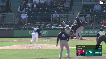 Rodolfo Durán singles on a ground ball to right fielder Connor Joe. Marcos Castañon scores. Nick Pratto to 3rd.