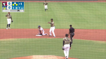 Columbia catcher hoses Fayetteville runner