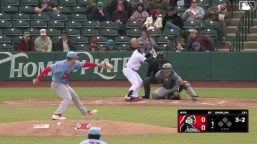 Charles Davalan homers (5) on a line drive to right field.