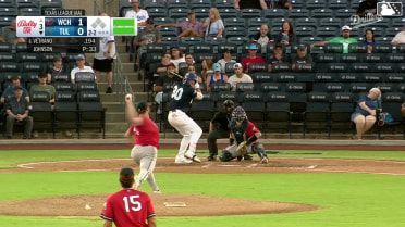 Joe Vetrano homers (11) on a fly ball to left field.