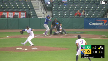 Bryant Betancourt singles on a ground ball to right fielder Eddie Micheletti Jr. Braylen Wimmer scores.