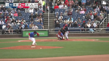 Dylan Campbell singles on a ground ball to left fielder Ahbram Liendo.