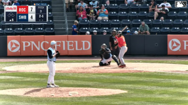Seaver King homers (7) on a fly ball to center field.