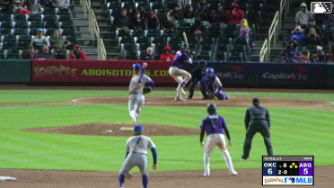 Sterlin Thompson singles on a ground ball to left fielder Michael Siani. Nicky Lopez scores. Drew Avans to 3rd. Adael Amador to 2nd.