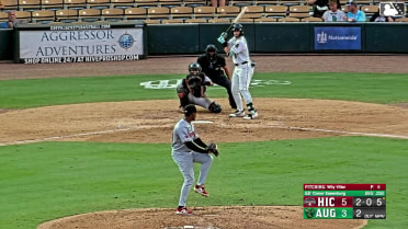 Conor Essenburg homers (7) on a fly ball to center field.