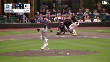 Christian Moore homers (9) on a fly ball to left field. Bryce Teodosio scores.