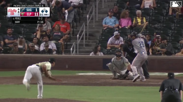 Carlos Pérez singles on a fly ball to right fielder Nick Schnell. Joey Loperfido scores. Zach Dezenzo to 3rd.
