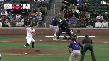 Cole Carrigg singles on a ground ball to center fielder Samad Taylor. Nicky Lopez scores.