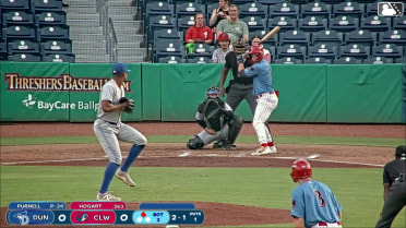 Jonathan Hogart singles on a ground ball to center fielder Jake Cook. Matthew Ferrara scores.