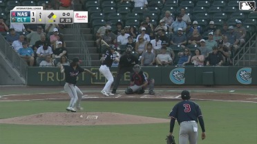 Andy Weber homers (4) on a fly ball to right center field. Dru Baker scores.