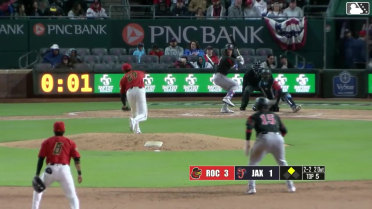 Robert Hassell III singles on a ground ball to right fielder Kemp Alderman. Abimelec Ortiz scores.