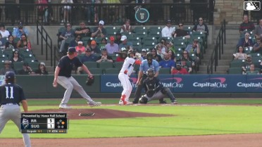 César Salazar homers (1) on a fly ball to right field. Cavan Biggio scores.