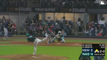 Mitch White's seventh and final strikeout 