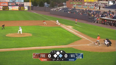 Braylin Tavera strikes out on a foul tip.