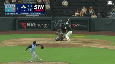 Darell Hernaiz homers (2) on a fly ball to left field. Drew Swift scores.