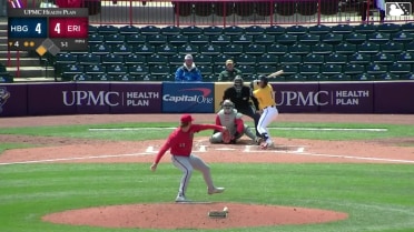 Seth Stephenson triples (1) on a ground ball to right fielder Leandro Pineda.