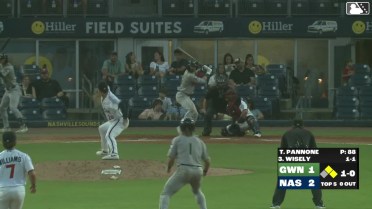 Brett Wisely singles on a line drive to center fielder Luis Lara. Jim Jarvis scores. Aaron Schunk scores. Brett Wisely to 3rd. Throwing error by center fielder Luis Lara.