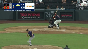 Joey Meneses out on a sacrifice fly to right fielder Drew Avans. Joshua Kuroda-Grauer scores. Brett Harris to 2nd.