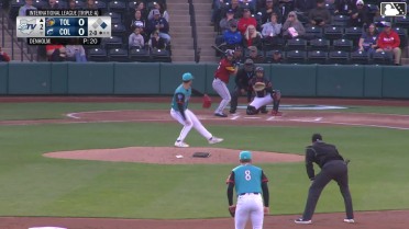 Cal Stevenson homers (4) on a fly ball to right field. Eduardo Valencia scores.