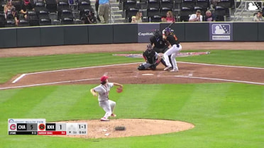 Karson Simas triples (2) on a fly ball to right fielder Austin Hendrick.