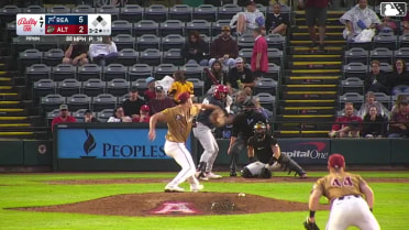 Alex Binelas homers (18) on a fly ball to left center field. Raylin Heredia scores.
