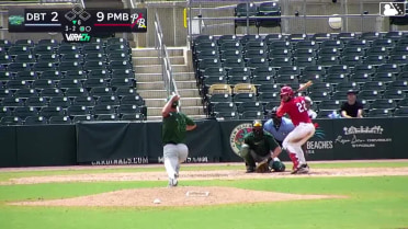 Sebastian Dos Santos homers (10) on a fly ball to right center field.