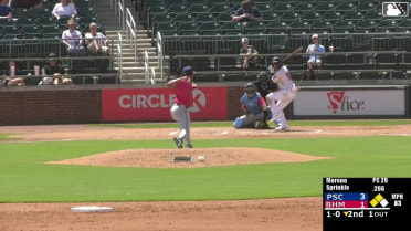 Jordan Sprinkle singles on a line drive to center fielder Dillon Lewis. Calvin Harris scores. Drake Logan to 3rd.