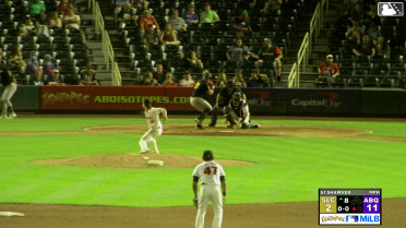 Omar Martinez homers (7) on a fly ball to right field.