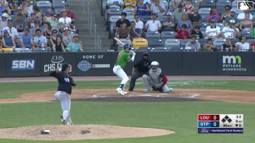 Cody Morissette homers (7) on a fly ball to right field.