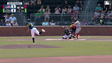 MIguel Bleis swats a three-run home run