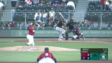 Thomas Gavello homers (6) on a fly ball to right field.