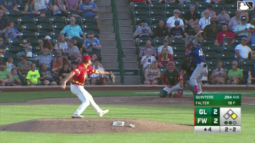 Eduardo Quintero doubles (18) on a line drive to left fielder Jack Costello. Charles Davalan scores. Eduardo Quintero to 3rd. Eduardo Quintero advances to 3rd, on a throwing error by second baseman Rosman Verdugo.