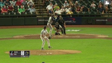 CJ Alexander doubles (18) on a line drive to center fielder Alejandro Osuna. Pascanel Ferreras scores.