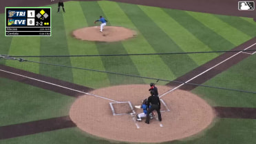 Johan Macias singles on a line drive to left fielder Carlos Jimenez. David Mershon scores.