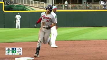 Guardians prospect Jacob Cozart hits a solo home run