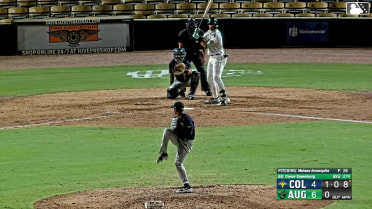 Conor Essenburg homers (14) on a fly ball to right field. Luis Guanipa scores.