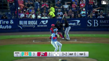 Dom Keegan homers (4) on a fly ball to right center field.