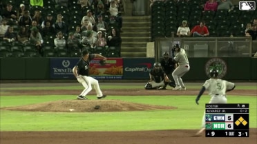 Nacho Alvarez Jr. walks. Ben Gamel scores. Luke Williams to 3rd. Aaron Schunk to 2nd.