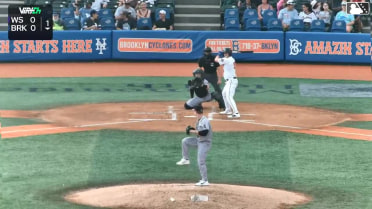 Jacob Reimer homers (1) on a fly ball to left field.