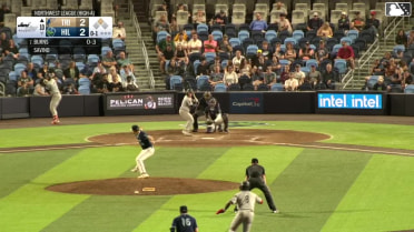 Peter Burns homers (4) on a fly ball to right field. Harold Coll scores.