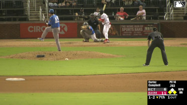 Dylan Campbell called out on strikes.