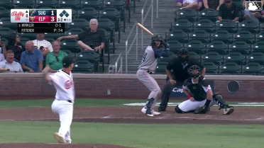 Cavan Biggio singles on a fly ball to left fielder Will Wagner. Carlos Pérez scores. Tommy Sacco Jr. to 3rd. Jack Winkler to 2nd.