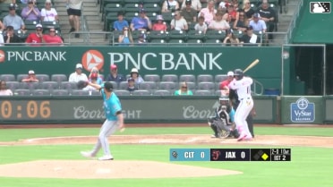 Maximo Acosta homers (1) on a fly ball to left field. Matthew Etzel scores.