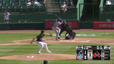 Derlin Figueroa homers (8) on a fly ball to center field. Asbel Gonzalez scores. Luke Pelzer scores.