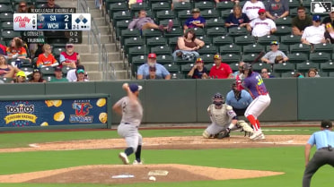 Andrew Cossetti singles on a line drive to left fielder Albert Fabian. Kala'i Rosario scores. Billy Amick to 2nd.