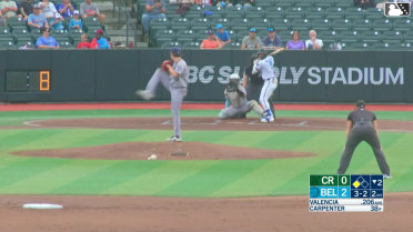 Esmil Valencia homers (5) on a fly ball to left center field. Jesus Hernandez scores.